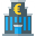 Central Bank Euro Icon 128x128