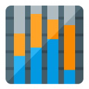 Chart Column Stacked Icon 128x128