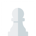 Chess Piece Pawn White Icon 128x128
