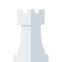Chess Piece Rook White Icon 128x128