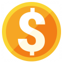 Currency Dollar Icon 128x128