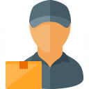 Delivery Man Parcel Icon 128x128