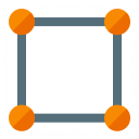 Graph Square Icon 128x128