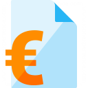 Invoice Euro Icon 128x128