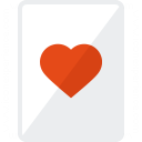 Playing Card Hearts Icon 128x128