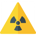 Sign Warning Radiation Icon 128x128