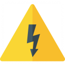 Sign Warning Voltage Icon 128x128