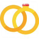 Wedding Rings Icon 128x128