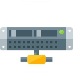 Rack Server Network Icon 256x256
