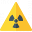 Sign Warning Radiation Icon 32x32