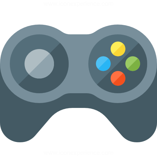 Black Video Game Controller or Gamepad Icon or Logo Stock Vector -  Illustration of flat, console: 131966613