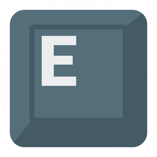 Keyboard Key E Icon