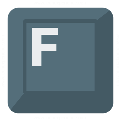 Keyboard Key F Icon