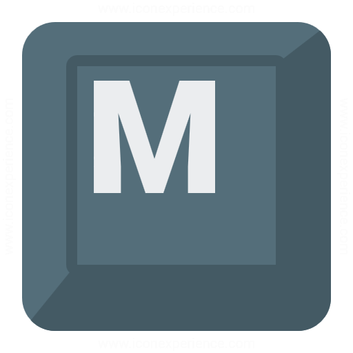 Keyboard Key M Icon