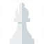 Chess Piece Bishop White Icon 64x64