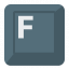 Keyboard Key F Icon 64x64