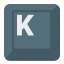 Keyboard Key K Icon 64x64