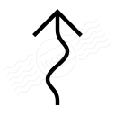 Arrow Squiggly Icon 128x128