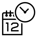 Calendar Clock Icon 128x128