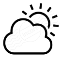 Cloud Sun Icon 128x128