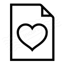 Document Heart Icon 128x128