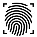 Fingerprint Scan Icon 128x128