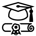 Graduation Hat 2 Icon 128x128