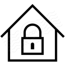 Home Lock Icon 128x128