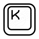 Keyboard Key K Icon 128x128