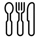 Knife Fork Spoon Icon 128x128