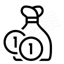 Moneybag Coins Icon 128x128