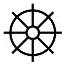 Ships Wheel Icon 128x128