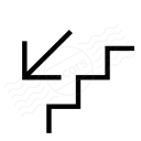 Stairs Down Icon 128x128