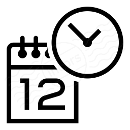 Calendar Clock Icon 256x256