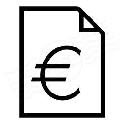 Invoice Euro Icon 256x256