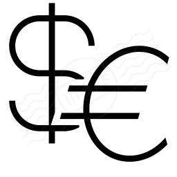 Symbol Dollar Euro Icon 256x256