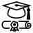 Graduation Hat 2 Icon 48x48