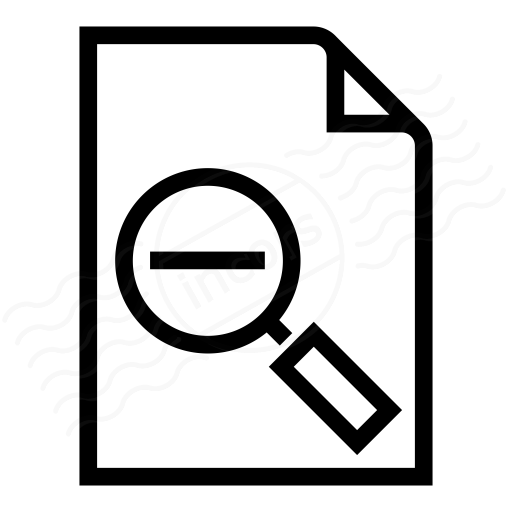 Document Zoom Out Icon