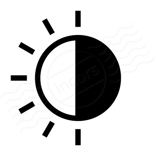 Sun Half Icon