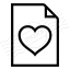 Document Heart Icon 64x64