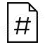 Document Page Number Icon 64x64