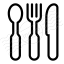 Knife Fork Spoon Icon 64x64