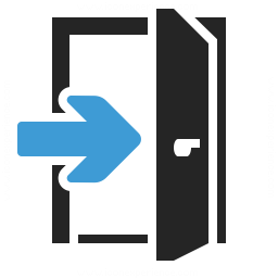 Icon For Exit Color:blue Door Exit Icon & IconExperience - Professional Icons » O-Collection
