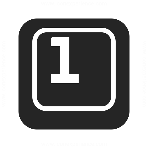 Keyboard Key 1 Icon & IconExperience - Professional Icons » O-Collection