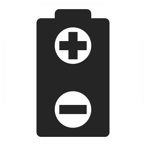 Battery Plus Minus Icon & IconExperience - Professional Icons » O ...
