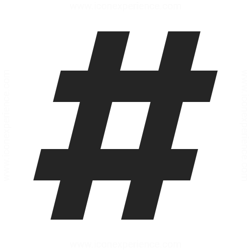 Symbol Hash Icon & IconExperience - Professional Icons » O-Collection
