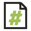 Document Page Number Icon 128x128