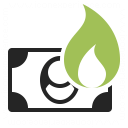 Money Bill Fire Icon 128x128