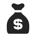 Moneybag Dollar Icon 128x128