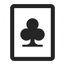 Playing Card Clubs Icon 128x128